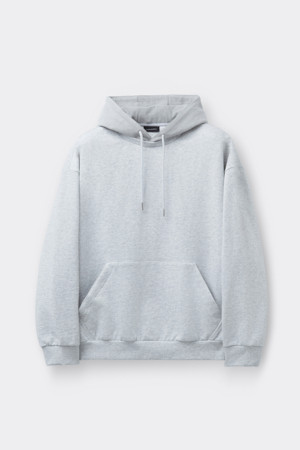 Grey Woven Layered Hoodie