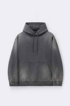 Grey Dyed Hoodie