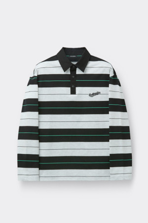 Black Striped Polo