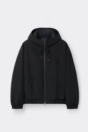 Black Padded Hood Blouson