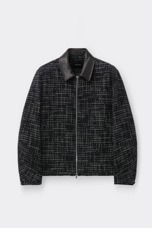 Black Tweed Collar Jacket