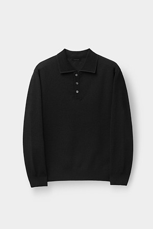 Black Layered Double-neck Collar Sweater