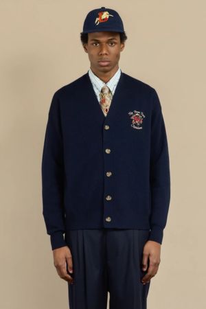 Le Cardigan Slogan Rose