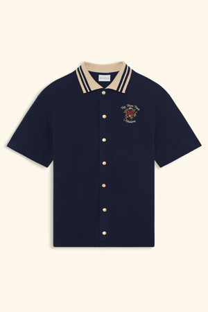 Chemise Piquée Slogan Rose