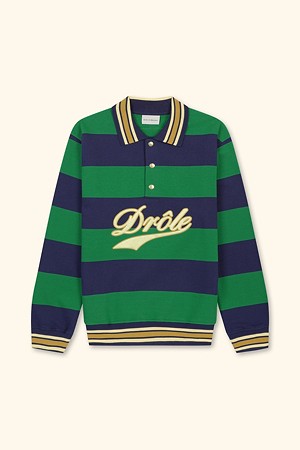 Drôle Embroidered Stripes Polo