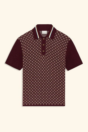 Polo Maille Jacquard Cravate