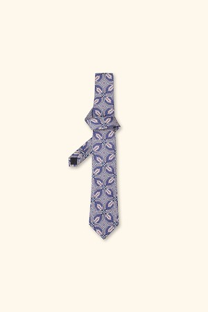 Silk printed caesar tie