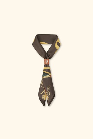 Bandana print rings silk
