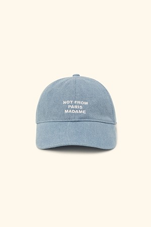 Denim Slogan Cap