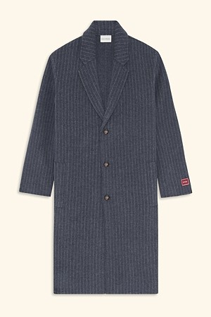 Wool Pinstripe Coat