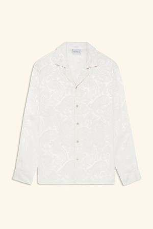 Long Sleeve Jacquard Paisley Shirt