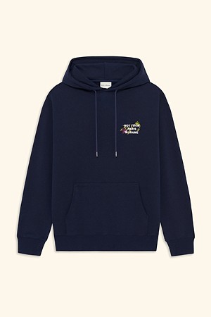 Vine Embroidered Slogan Hoodie