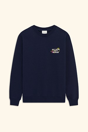 Vine Embroidered Slogan Sweatshirt