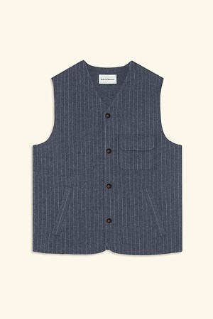 Wool Pinstripe Vest
