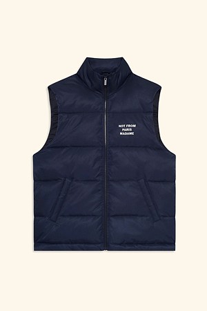 Slogan  Sleeveless Down Vest