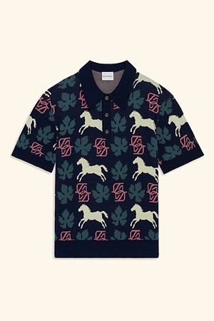 Horse Monogram Knit Polo