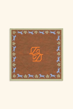 Horse Monogram Cotton Scarf