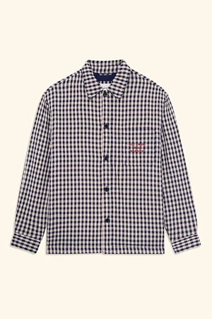 Check Overshirt With Slogan