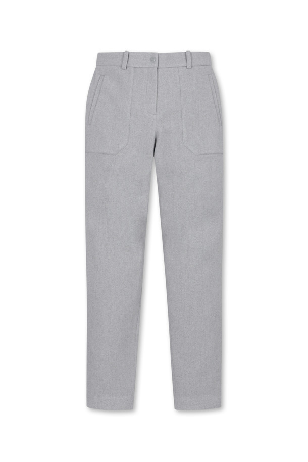 ELORD - 롱팬츠 - WOOL TOUCH STANDARD FIT PANTS(Melange Grey)