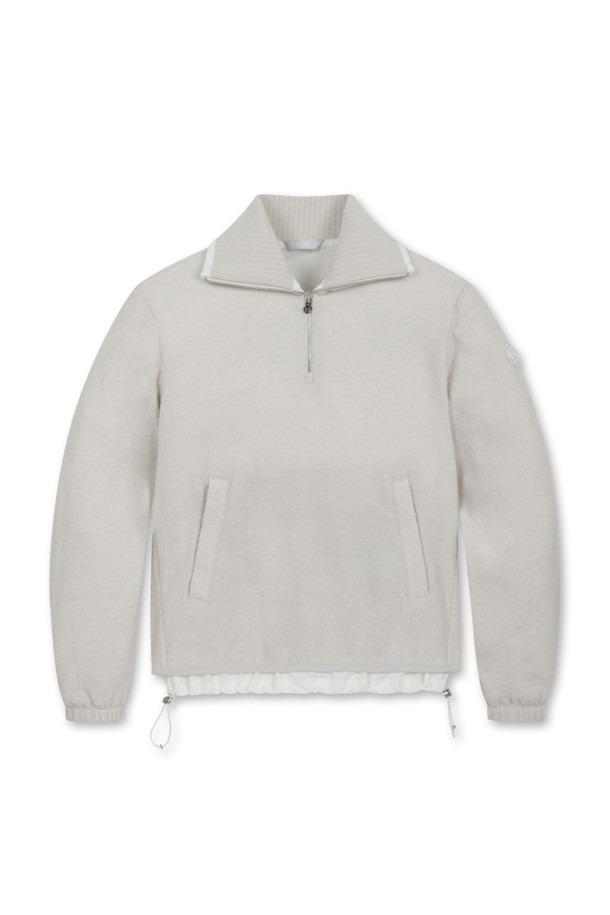 ELORD - 긴팔티셔츠 - BOUCLE WINDPROOF HALF ZIP SHIRTS(Beige)