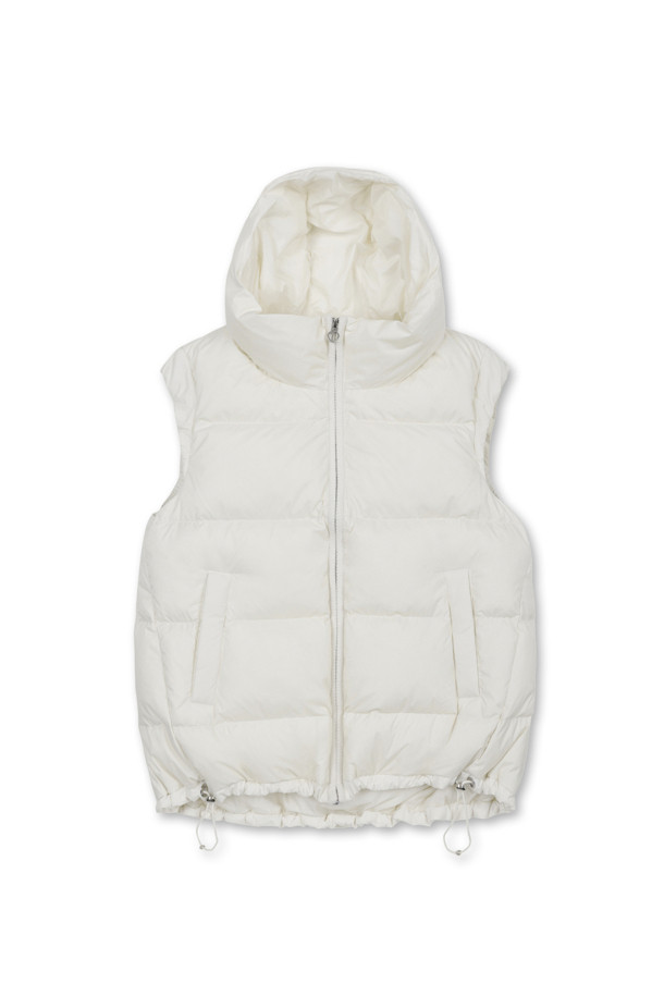 ELORD - 베스트 - PETIT HOODIE MID LENGTH SWING DOWN VEST