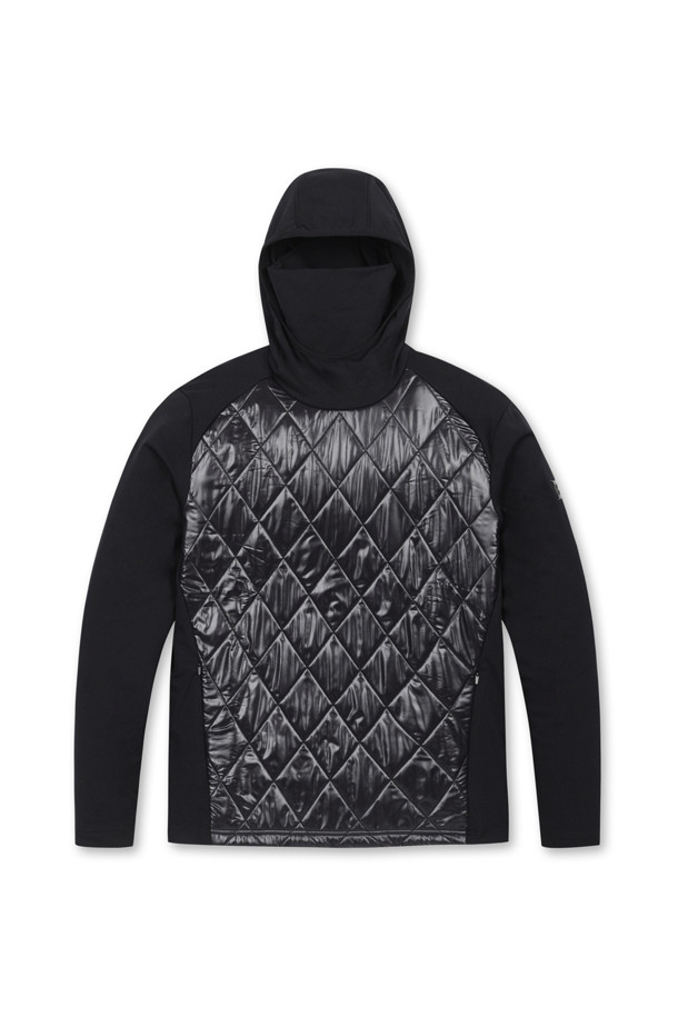 ELORD - 긴팔티셔츠 - [DEUX] MUSCLE FIT QUILTED HOODIE(Black)