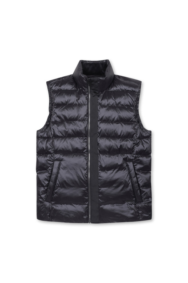 ELORD - 베스트 - GLOSSY LIGHTWEIGHT DOWN VEST(Black)