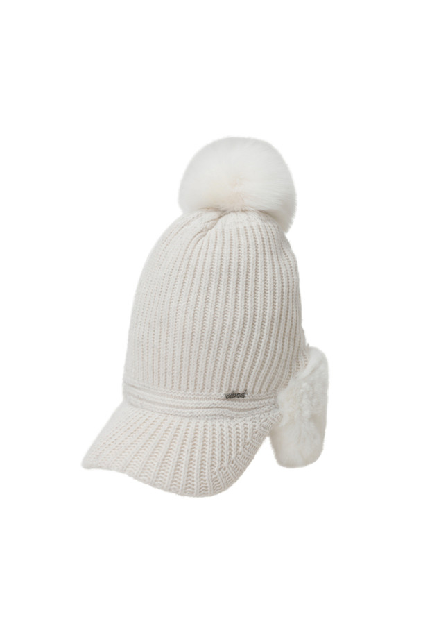 ELORD - 모자 - WOMEN KNIT MIXED HAT(Ivory)