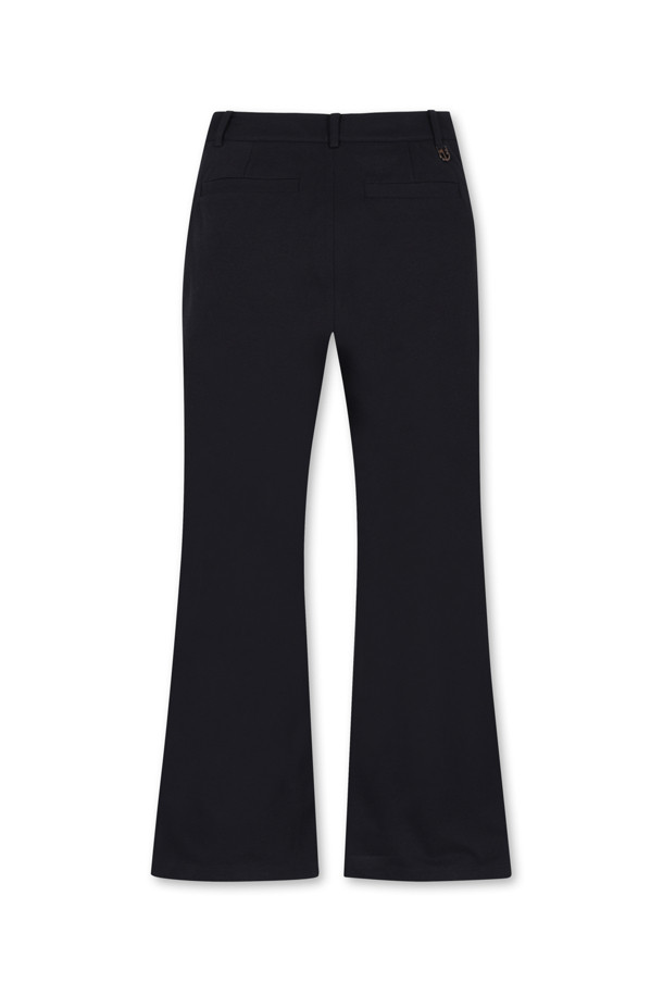 ELORD - 롱팬츠 - COTTON TOUCH WIDE BOOTSCUT PANTS(Black)