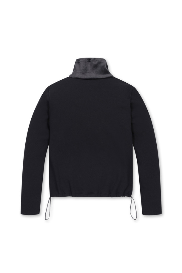 ELORD - 긴팔티셔츠 - MINK FLEECE HIGH NECK(Black)