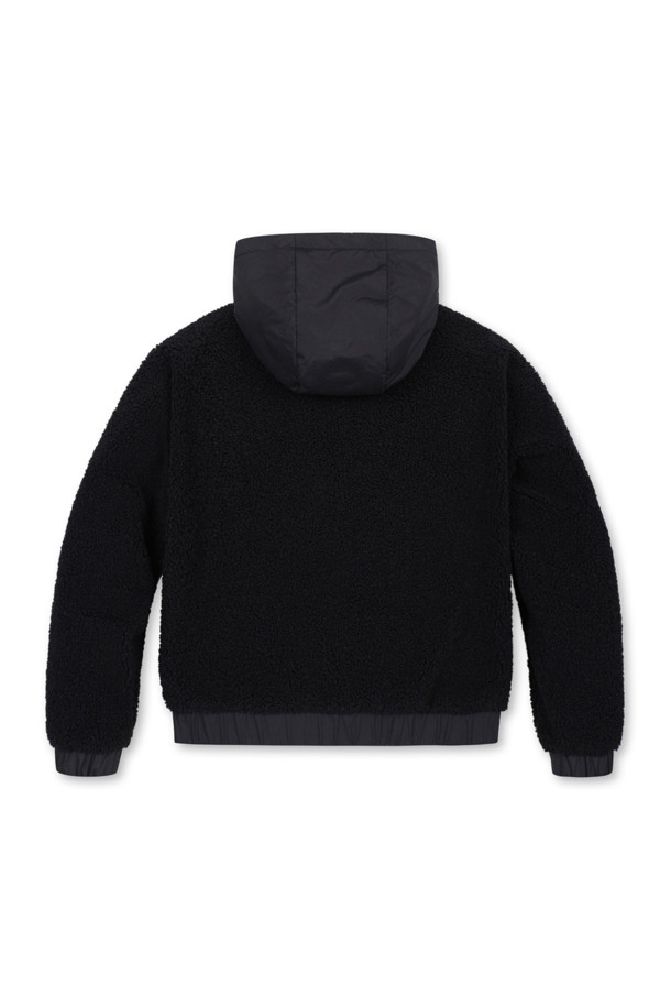 ELORD - 긴팔티셔츠 - COCOON HOODIE JUMPER(Black)