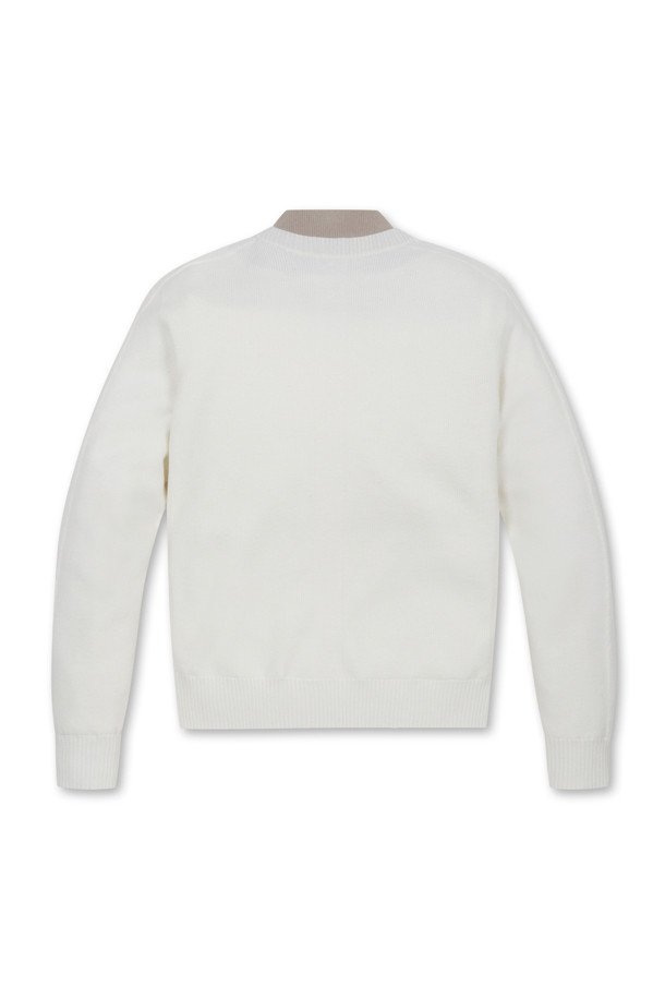 ELORD - 니트 - FAKE LAYERED WINDPROOF HIGHNECK SWEATER(Ivory)