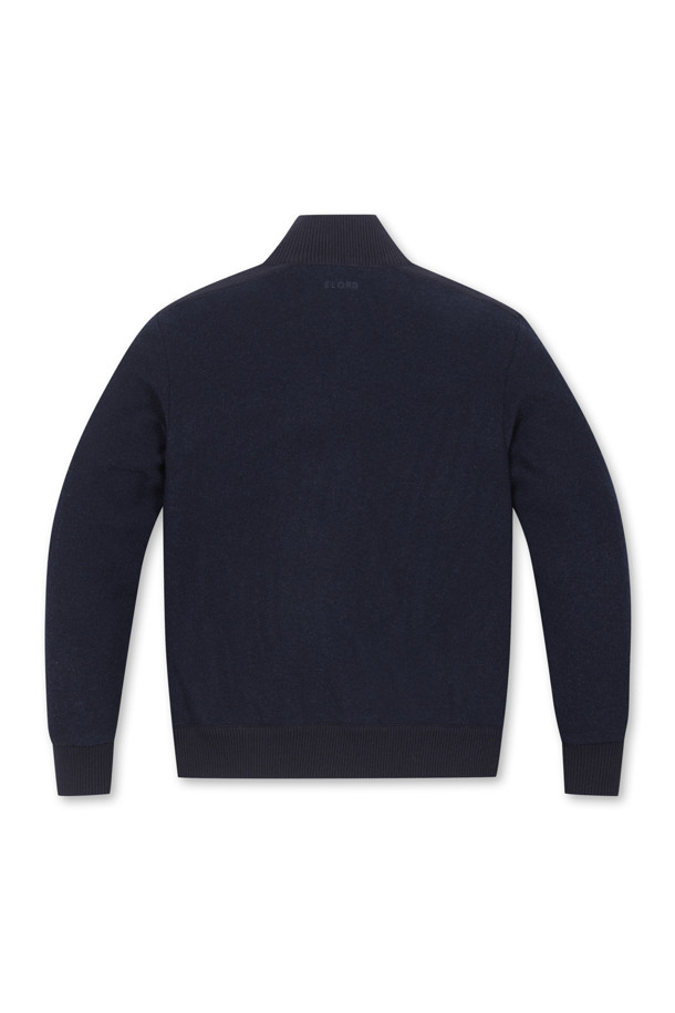 ELORD - 긴팔티셔츠 - BOUCLE WINDPROOF HALF ZIP SHIRTS(Navy)