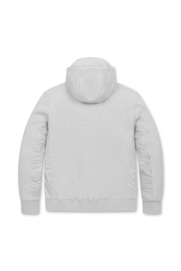 ELORD - 긴팔티셔츠 - BOUCLE HYBRID HALF ZIP HOODIE(Melang Light Grey)