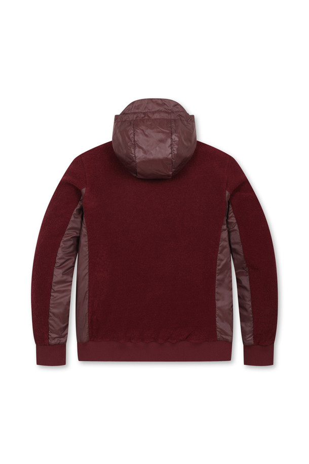 ELORD - 긴팔티셔츠 - BOUCLE HYBRID HALF ZIP HOODIE(Dark Wine)