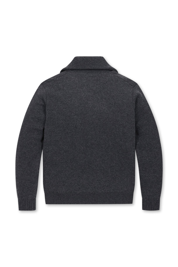 ELORD - 니트 - BOUCLE HYBRID WINDPROOF SWEATER JUMPER(Charcoal Grey)