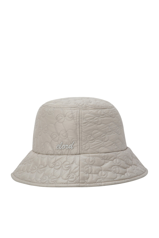 ELORD - 모자 - WOMEN QUILTED BUCKET HAT(Beige)