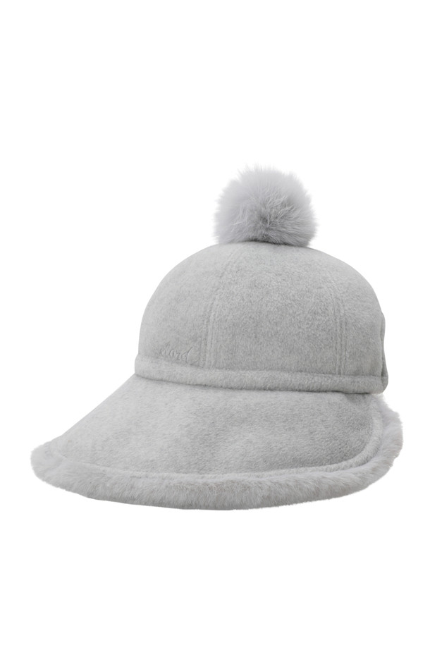 ELORD - 모자 - WOMEN BOBBLE BUCKET HAT(Melange grey)