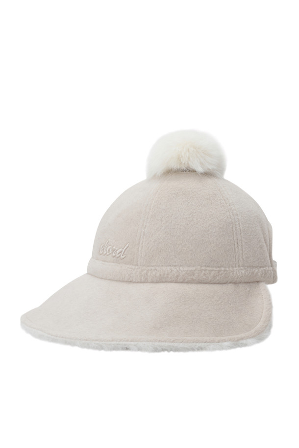 ELORD - 모자 - WOMEN BOBBLE BUCKET HAT(Ivory)