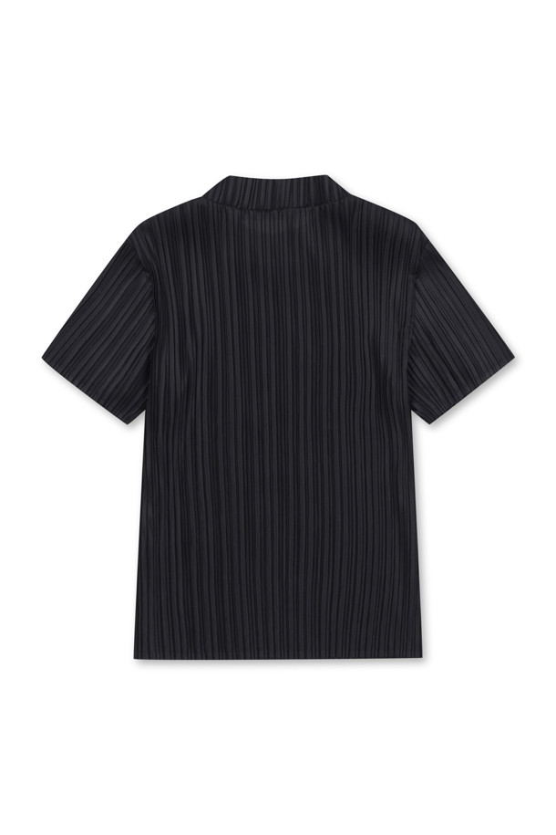 ELORD - 반팔티셔츠 - [ONLINE EXCLUSIVE] Elysee Edit3. PLEATS SHIRTS(Black)