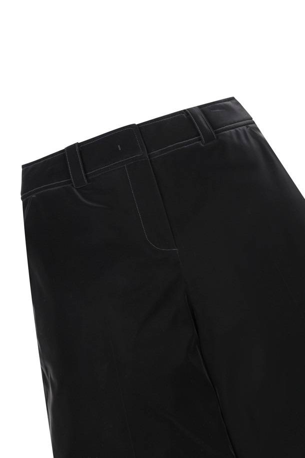 ELORD - 하프팬츠 - FAKE LEATHER HALF PANTS(Black)