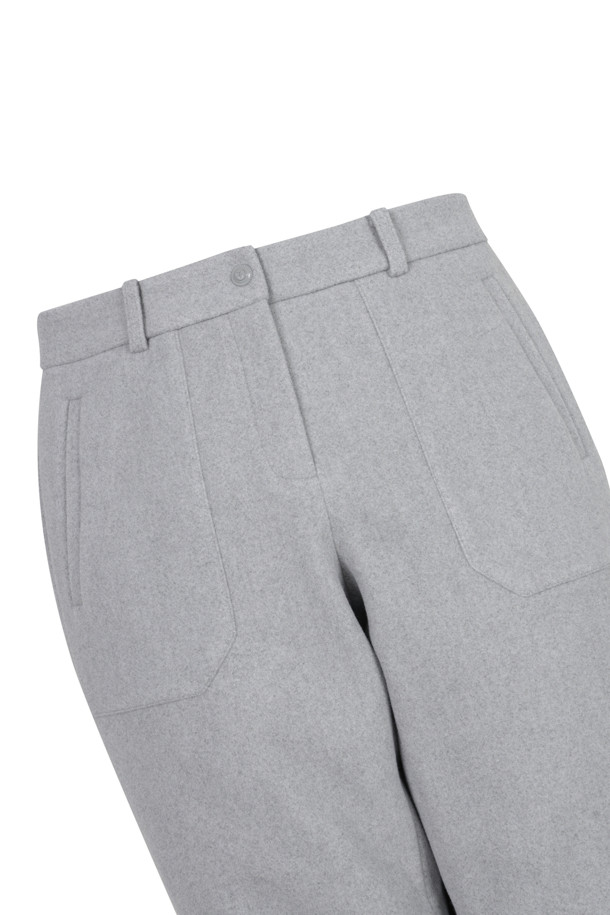 ELORD - 롱팬츠 - WOOL TOUCH STANDARD FIT PANTS(Melange Grey)