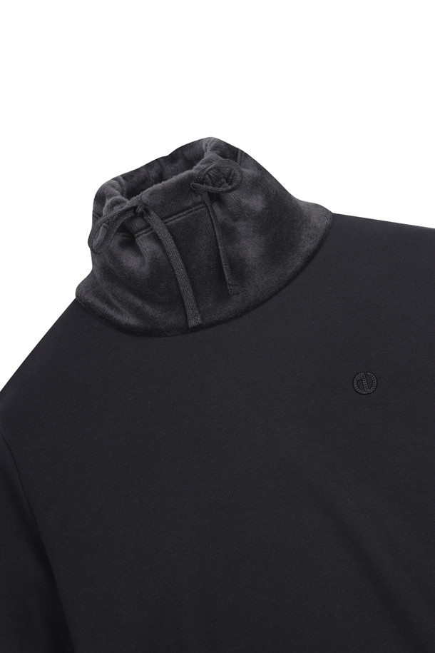 ELORD - 긴팔티셔츠 - MINK FLEECE HIGH NECK(Black)