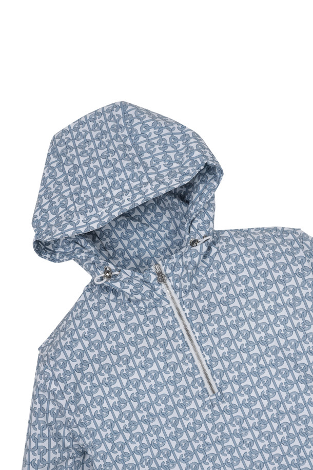 ELORD - 점퍼 - MULTI ANORAK WINDBREAKER_PATTERN(Blue)