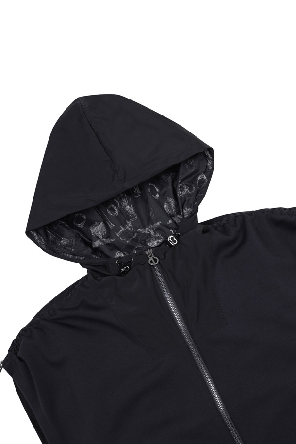 ELORD - 베스트 - COZY AIR HOODIE VEST(Black)