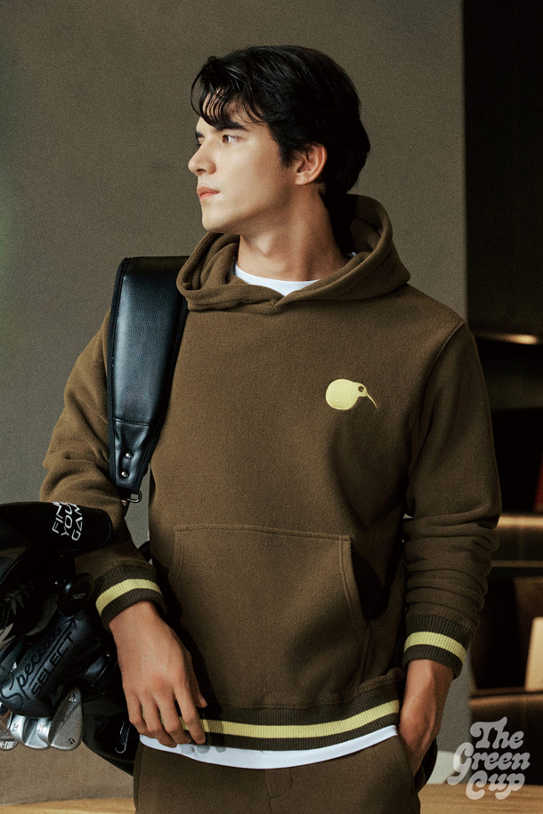 ELORD - 긴팔티셔츠 - P&C UNI KIWI HOODIE(Khaki)