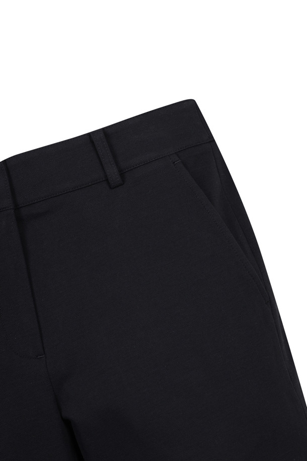 ELORD - 롱팬츠 - COTTON TOUCH WIDE BOOTSCUT PANTS(Black)