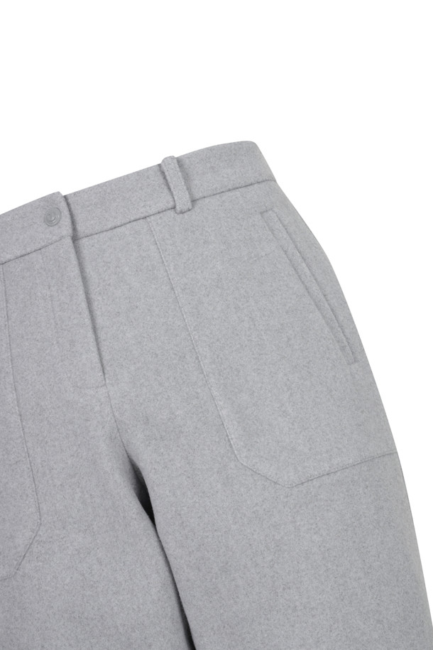 ELORD - 롱팬츠 - WOOL TOUCH STANDARD FIT PANTS(Melange Grey)