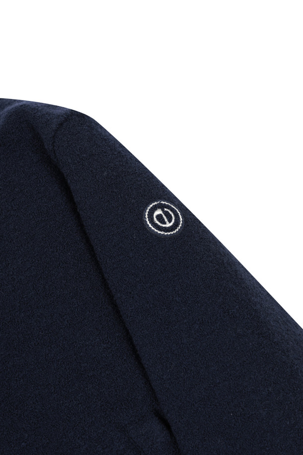 ELORD - 긴팔티셔츠 - BOUCLE WINDPROOF HALF ZIP SHIRTS(Navy)