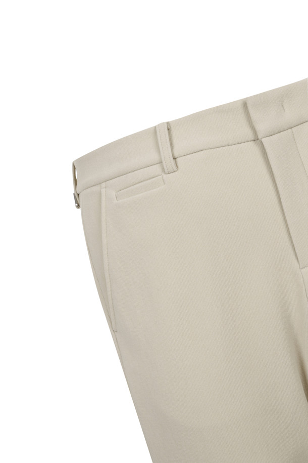 ELORD - 롱팬츠 - VERTICAL WARM TRICOT PANTS(Beige)